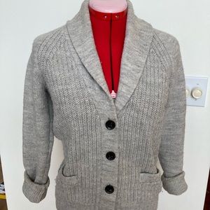 J.Crew Fisherman Button Up Sweater